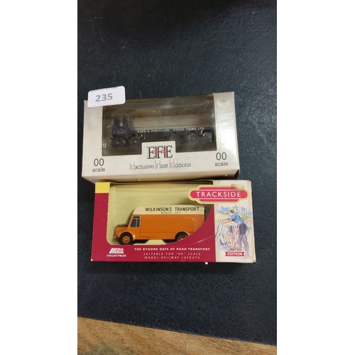 235 - Two boxed die-cast model vehicles: 

1. EFE OO scale model Bath & Portland Stone Firms Ltd lorry.
2.... 