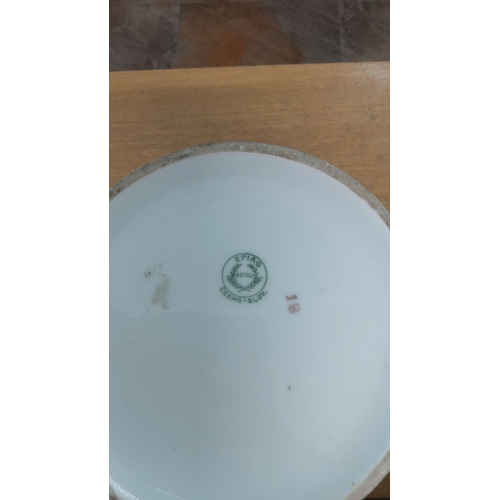 239 - Large Epiag Royal Czechoslovakian porcelain vase with hand-painted classical scene, green and magent... 