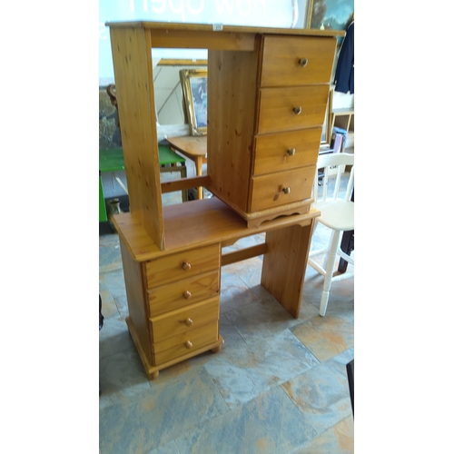 273 - 2 Solid pine wood dressing tables