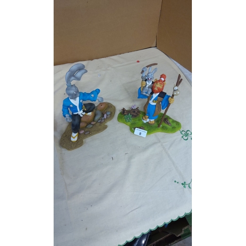 8 - Two figurines from Usagi Yojimbo Series by Dark Horse Comics. The figures include 