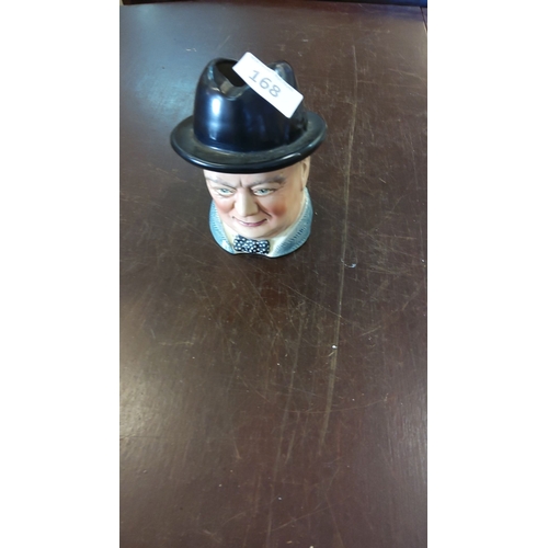 168 - Falcon Ware hand-painted ceramic character jug, depicting a man in a hat. Made in England, by T. Law... 