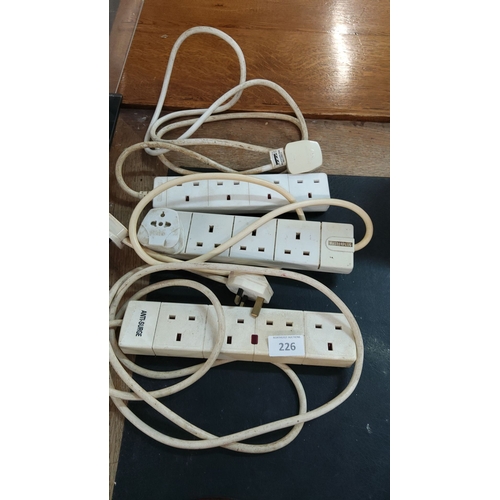 226 - Set of three extension leads