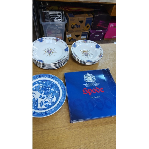 233 - Lot of China including boxed collectable Spode plate