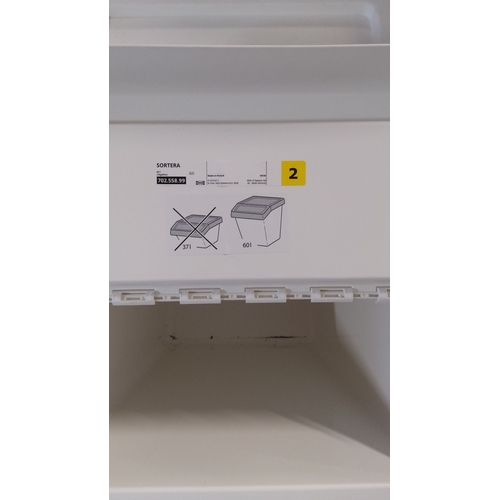 474 - IKEA SORTERA recycling bin, 60L capacity, model 702.558.99. Features a hinged lid for easy access an... 