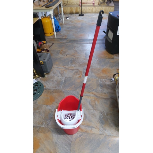 480 - Red mop and bucket set