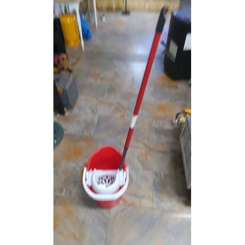 480 - Red mop and bucket set