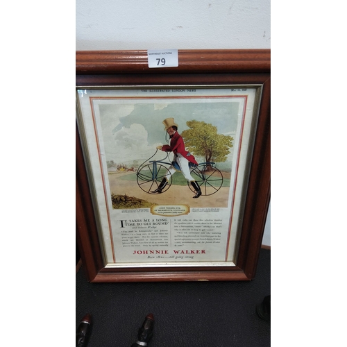 79 - Original Framed Johnnie Walker Illustrated London News advertisement, dated May 15, 1937. Features c... 