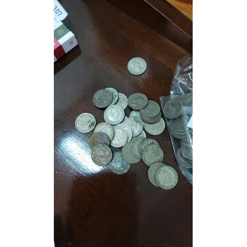 109 - 1950s & 60s 2 shilling coins (25+)