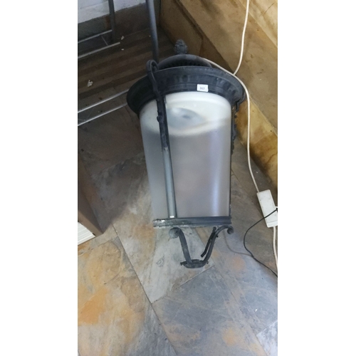 367 - Large Round lantern with perspex panels (from Stephens Green Dublin)