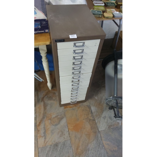 372 - 15 drawer filing cabinet