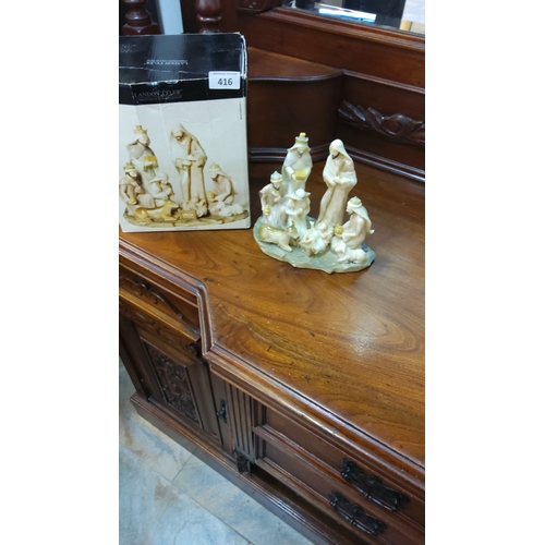 416 - Nativity set from the Landon Tyler Christmas Collection, featuring intricately detailed figurines. B... 