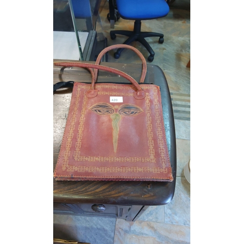 420 - Buddhe Eyes leather handbag