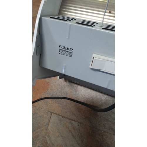 461 - Goldair 2-Bar Radiant Heater, model FHT1500, 230V, 50Hz, 1600W/1800W. Features a protective grille a... 
