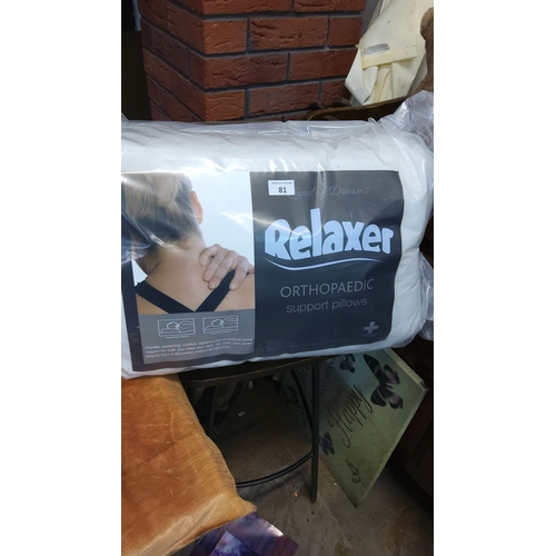 81 - Set of orthopaedic pillows