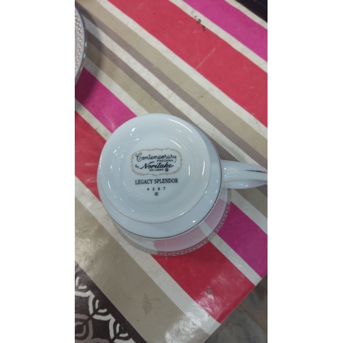 208 - Noritake Legacy Splendor 18 pce tea set made of fine china features elegant detailing. Includes cups... 