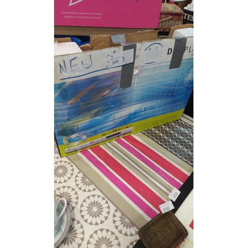 209 - Boxed DVD Player DV-100P features Dolby Digital, DTS support, and Super Slim design. It is in new co... 