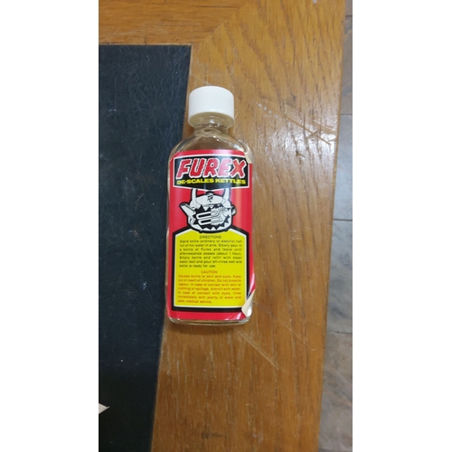 237 - Vintage Furex glass bottle kettle descaler (made in Burnfoot Co Donegal)