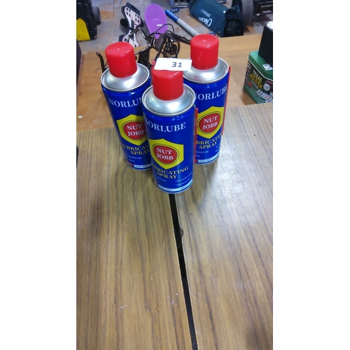 31 - 3 Cans of Release Spray