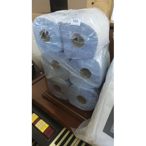 318 - Pack of six blue rolls