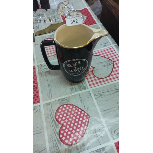 352 - Wade Black & White pub jug