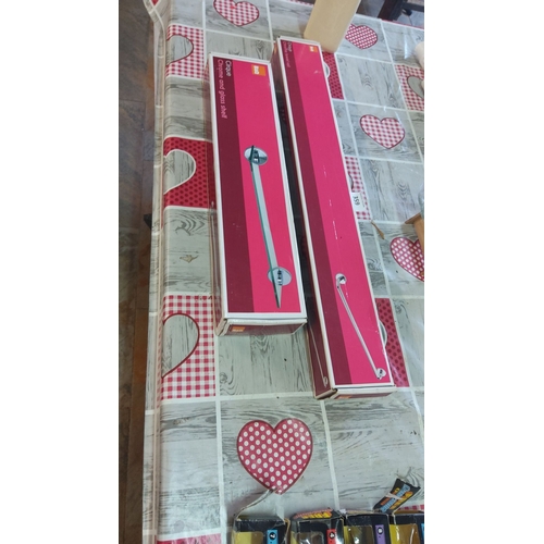 357 - Chrome Towel Rail & Chrome Glass Shelf