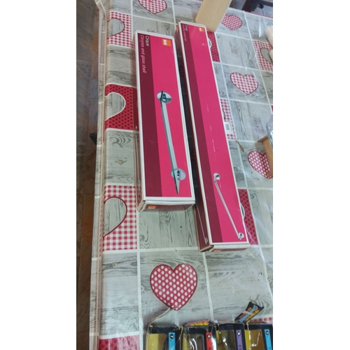 357 - Chrome Towel Rail & Chrome Glass Shelf