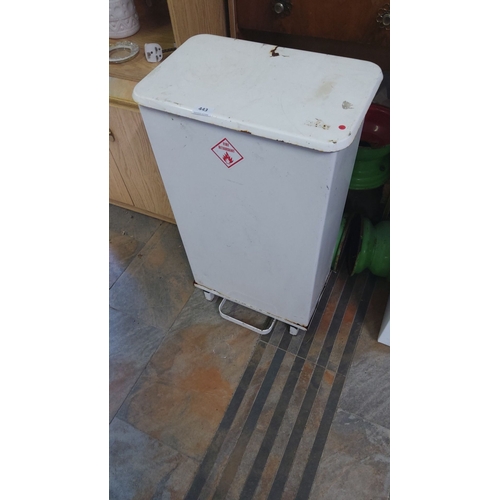 443 - Industrial metal pedal bin