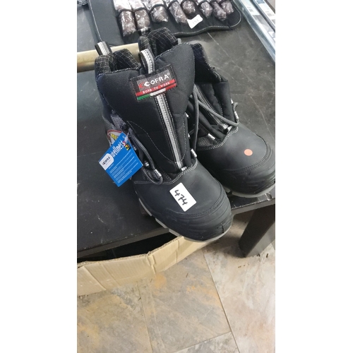 474 - Cofra Modigliani safety boots, size EU 43, made in Albania. EN ISO 20345:2011 compliant.