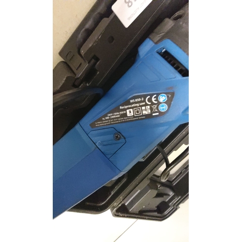 148 - Reciprocating saw, model WS 850-2, 850W, 230V, in a sturdy plastic case