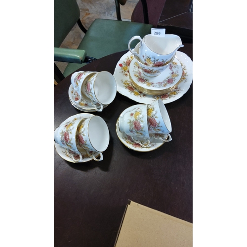 289 - Colclough bone china 21 pce tea set, 