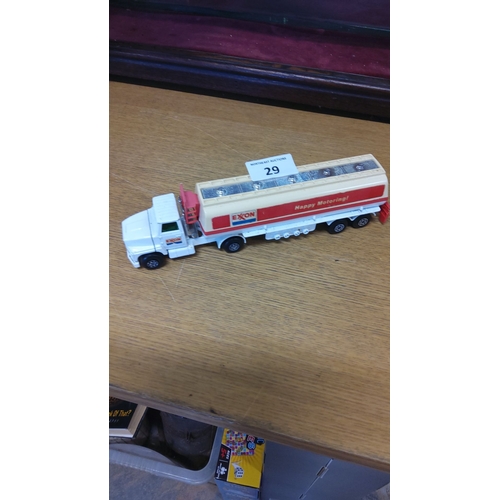 29 - Die-cast metal Exxon tanker truck, marked 