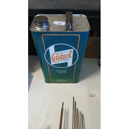 21 - Vintage Castrol Motor Oil tin can, Classic XL 20w/50.(near full)