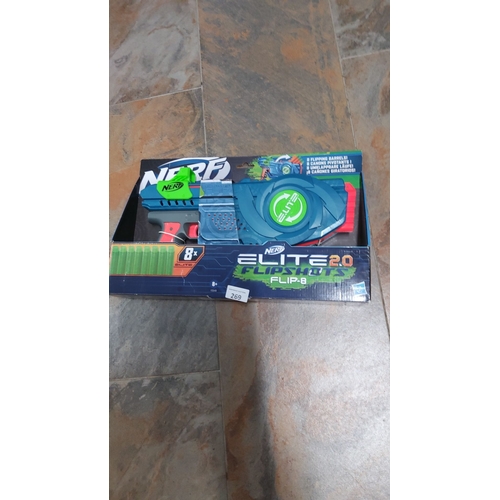 269 - Nerf Elite 2.0 Flipshots Flip-8, boxed. Includes 8 flipping barrels.