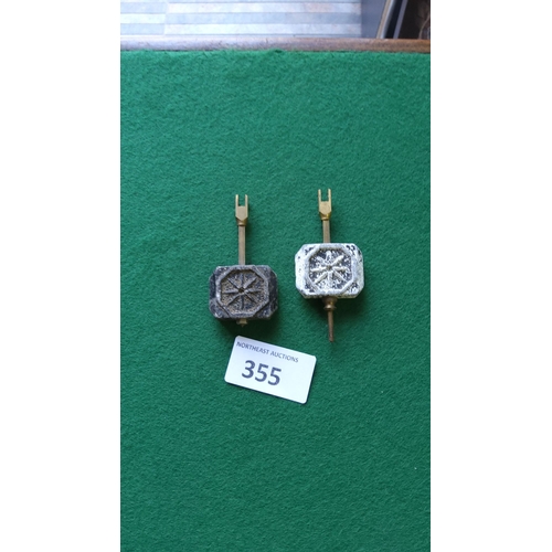 355 - 2 Clock pendulums