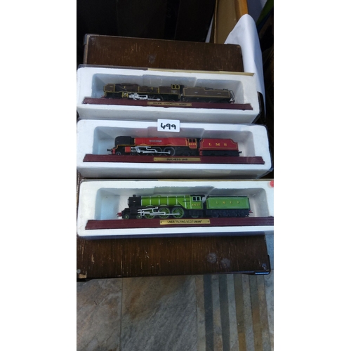 499 - Set of three model trains: Pacific Chapelon Nord, Duchess LMS, and LNER 