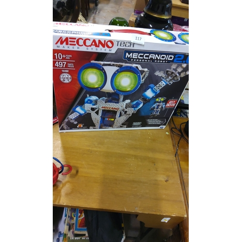 117 - Meccano Tech Meccanoid 2.0 Personal Robot consists of 497 pieces, with model number 16402.