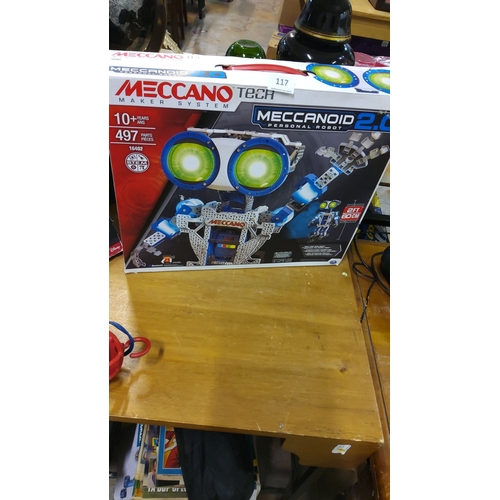 117 - Meccano Tech Meccanoid 2.0 Personal Robot consists of 497 pieces, with model number 16402.