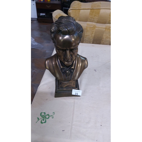 15 - Bronze style bust of Richard Wagner, showcasing intricate detailing.