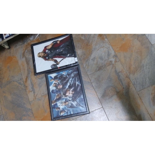 153 - X Men & Marvel Movie Prints in Frames