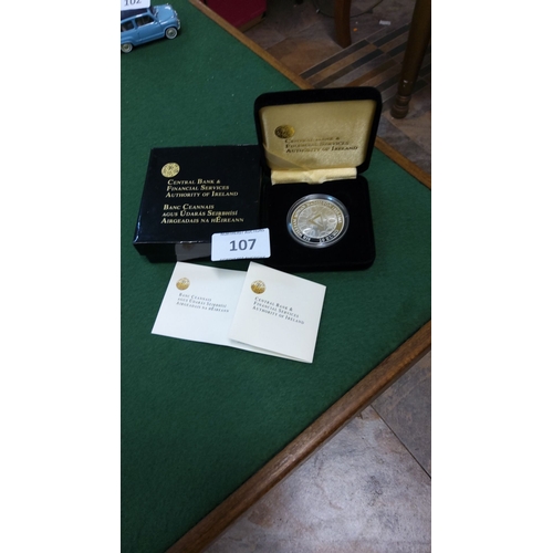 107 - Irish Central Bank 10 Euro coin, boxed, in pristine condition.(Sir William Rowan Hamilton)