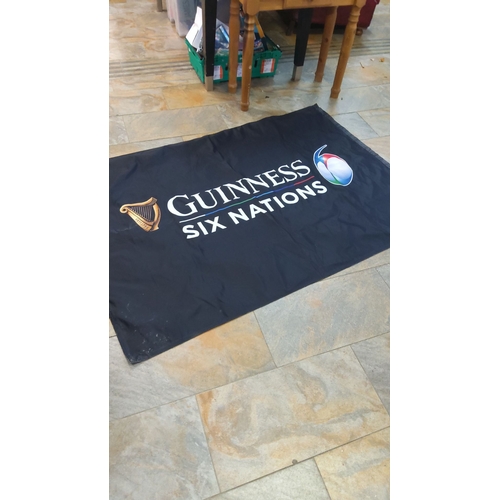 137 - Large Guinness Six Nations Double Sided Flag (5Ft x 3.5)