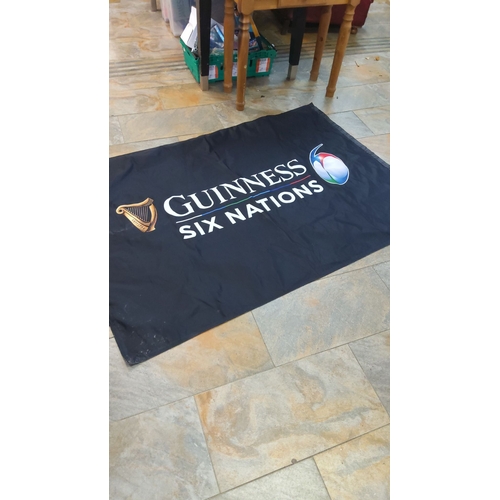 137 - Large Guinness Six Nations Double Sided Flag (5Ft x 3.5)