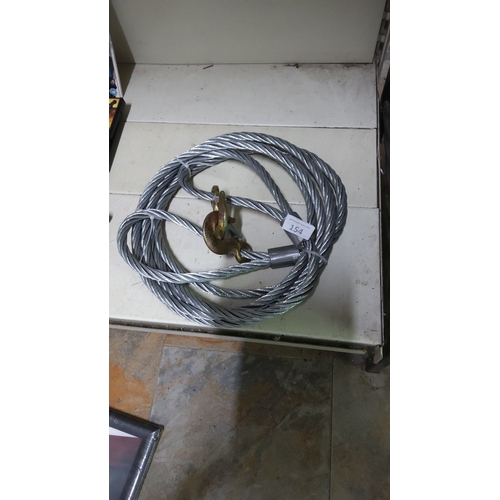 154 - Roll of wire rope with hooks both ends