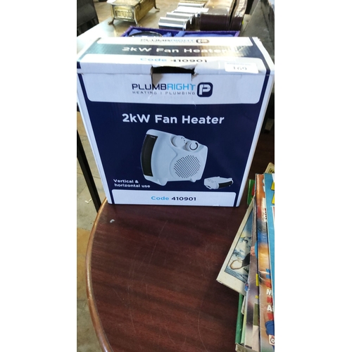 169 - New 2 kw Fan Heater