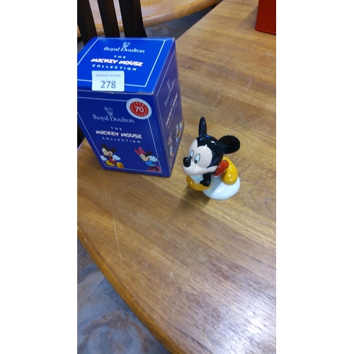 278 - Royal Doulton Mickey Mouse figurine, 70th anniversary edition with original box.