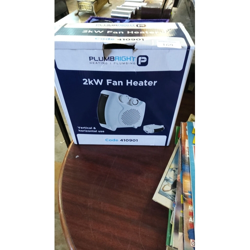 169 - New 2 kw Fan Heater