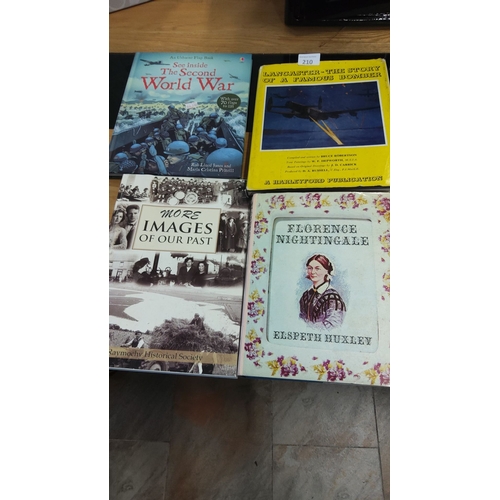 210 - 4 Vintage Books,Second World War,Florence Nightingale,Lancaster Bomber & Images of our past