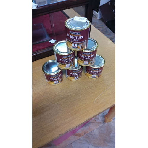 256 - 6 tins of 250ml clear varnish