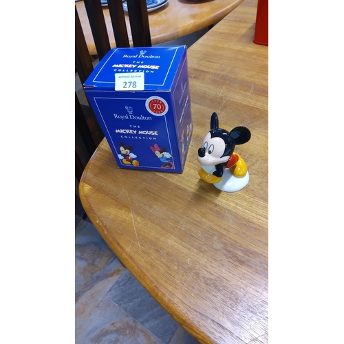 278 - Royal Doulton Mickey Mouse figurine, 70th anniversary edition with original box.