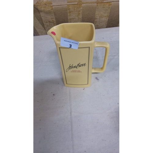 3 - Wade England ceramic pitcher, vintage advertising for John Barr Scotch Whisky. Features distinctive ... 